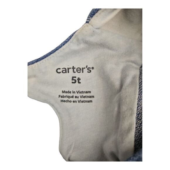 Carters - Denim Look Knit Dress with Heart Cut Out Size 5T - Picture 5 of 6